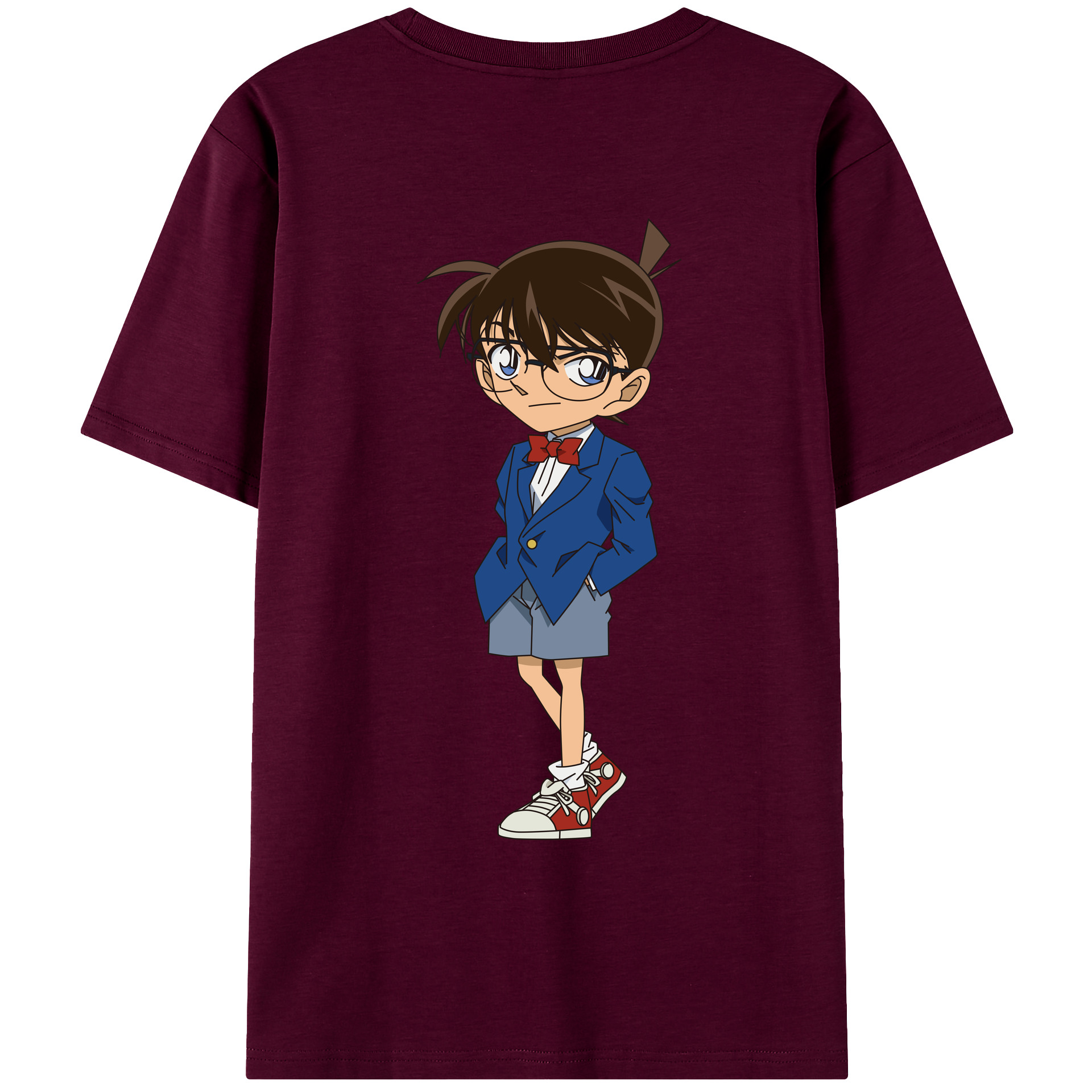 （画像用） 名探偵コナン 江戸川 コナン Detective Conan Conan Edogawa レディース半袖Tシャツ(バックプリント)